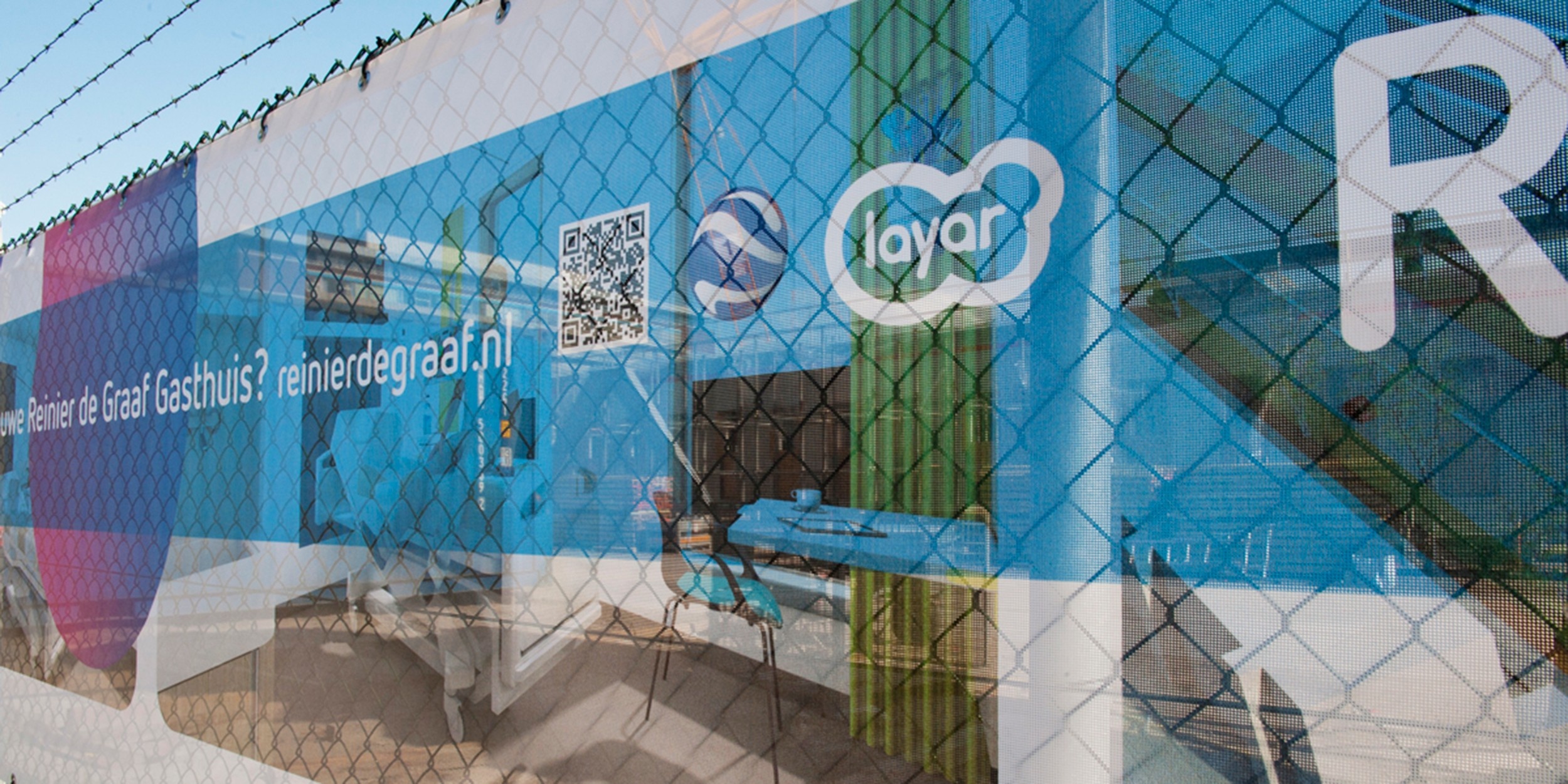 Reinier de Graaf, huisstijl, signing, routing, bouwdoeken