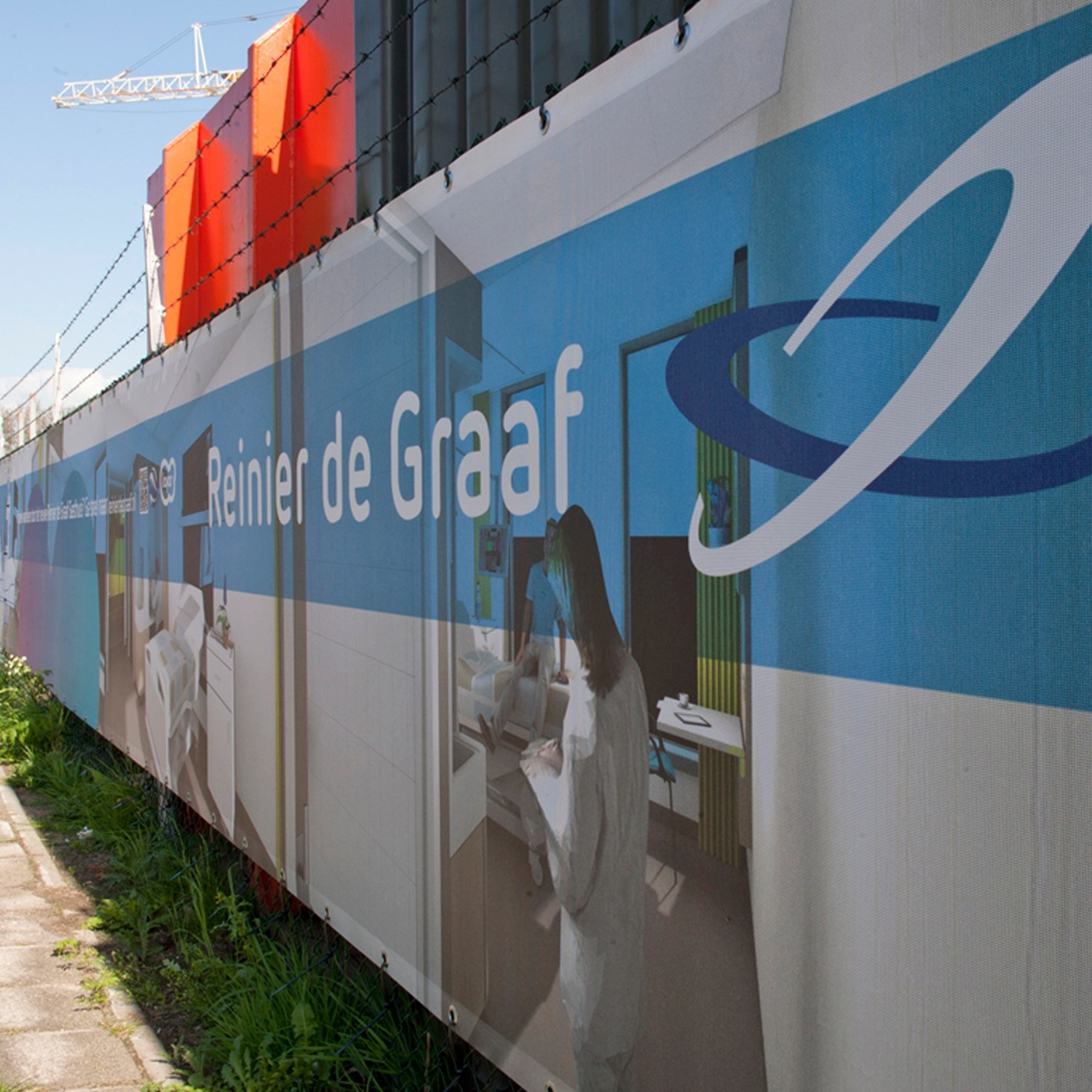 Reinier de Graaf, huisstijl, signing, routing, bouwdoeken