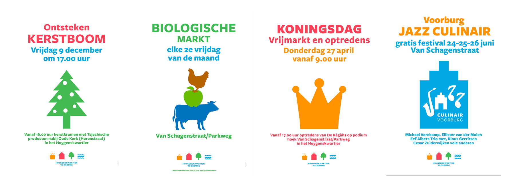 Huisstijl, Logo, Iconen, Posters, Huygenskwartier Voorburg