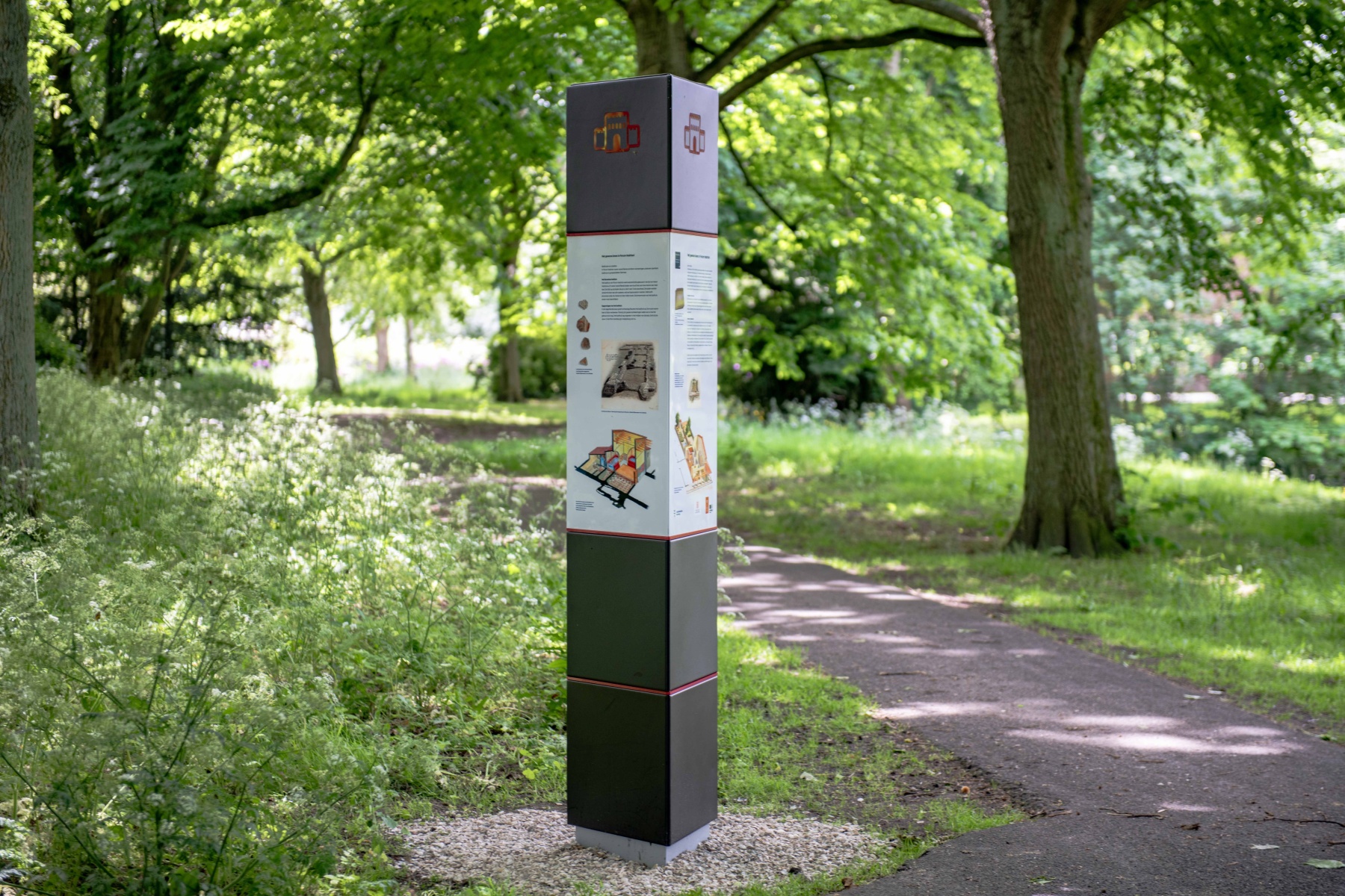Forum Hadriani, Limes Romeinse grens, Park Artentsburgh, Unesco Wereld Erfgoed, bakens, buitenmuseum
