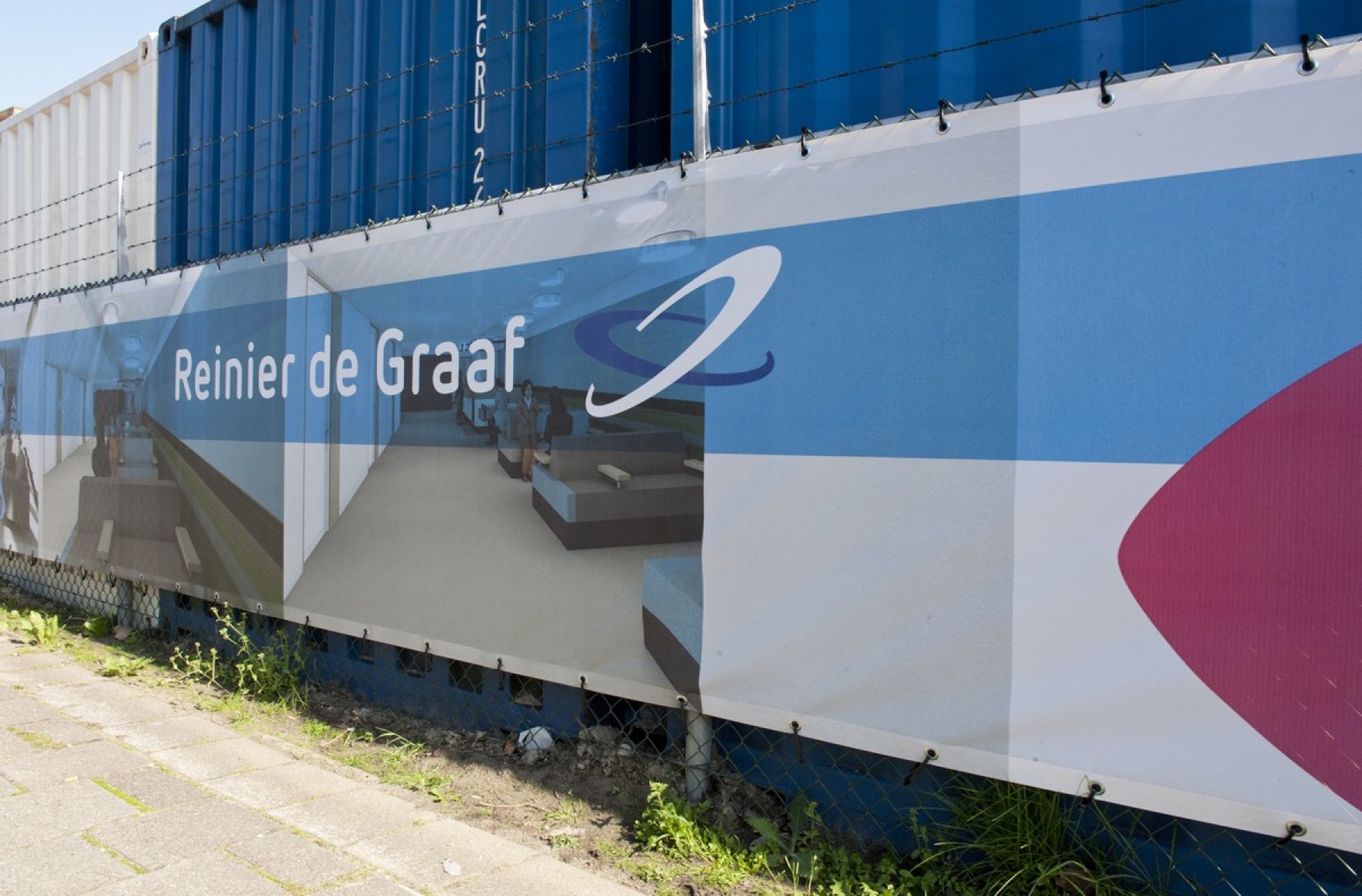 Reinier de Graaf, huisstijl, signing, routing, bouwdoeken