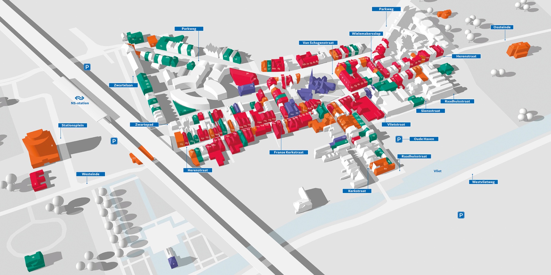 Huisstijl, Logo, Iconen, Webontwerp, Interactief design, Huygenskwartier Voorburg